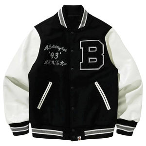 2024 superventas personalizado lana Chenille bordado béisbol Letterman chaqueta para hombres Top Trending High Street Style abrigo de invierno - Product Image 2