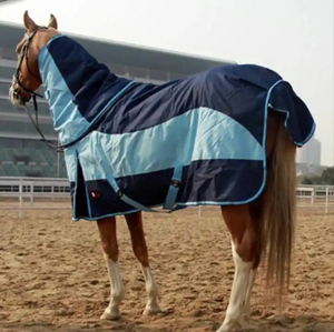 Alfombra de caballo de lana de lujo con Cuello de piel falsa para mostrar caballos Manta cómoda - Product Image 6