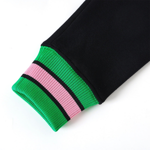 Sudadera con Capucha Unisex Negra Estilo Universitario, 100% Algodón Orgánico, Forro Polar de 300g, Ecológica, Servicio de Logotipo Personalizado/OEM - Product Image 6