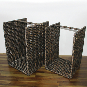 Juego de Cestas para Leña de Jacinto de Agua Rústicas y Ecológicas Artex Dong Thap con Soporte Multifuncional para Troncos - Product Image 2