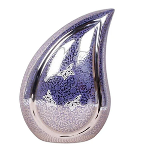 Fournitures funéraires artisanat fournisseur indien le moins cher fabricant larme urne adulte avec finition en émail urne de crémation - Product Image 2