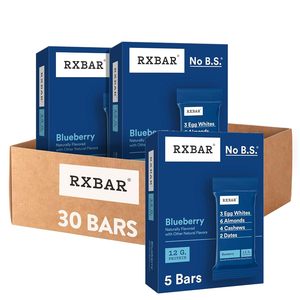 RXBAR Protein <b>Bars</b>, 12g Protein, Gluten Free Snacks, Blueberry (6 Boxes, 30 <b>Bars</b>) - Product Image 1