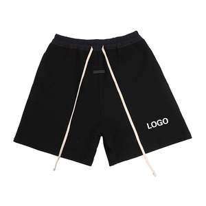 Logo personnalisé unisexe été couleur unie en gros hommes Shorts cause porter coton Shorts pour hommes - Product Image 1