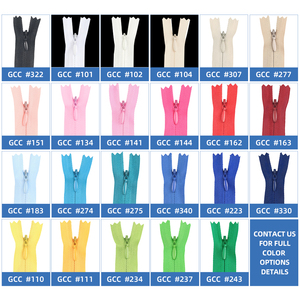 OCO 3 #   <span class=keywords><strong>Fermeture</strong></span> éclair invisible en nylon, couleur personnalisée, extrémité fermée - Curseur à verrouillage automatique, glissière discrète et lisse - Pour vêtements et coussins - Product Image 5