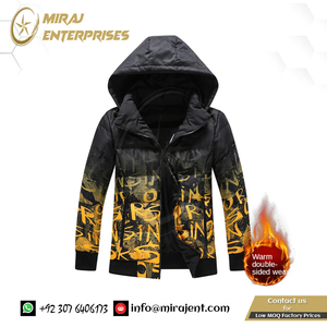 Chaqueta acolchada a prueba de viento personalizada para hombre de otoño e invierno, prendas de vestir impermeables gruesas y cálidas con ambos lados, sombrero informal a prueba de viento en ambos lados - Product Image 4