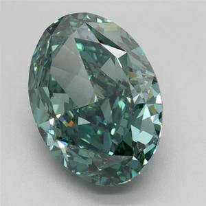 เพชรทรงรี 2.66 กะรัต สีเขียวแฟนซีสดใส ความสะอาดระดับ VS1 สำหรับทำเครื่องประดับ เพชรเลี้ยงในห้องปฏิบัติการ - Product Image 4