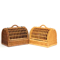 Panier de transport pour animaux de compagnie en rotin naturel Handwicker, écologique, pour chats, chiens et petits animaux, taille personnalisée, utilisation intérieure et extérieure, fabriqué au Vietnam