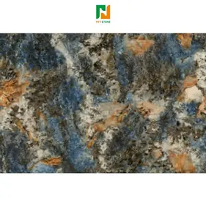 Potongan Marmer Gaya Baru untuk Ukuran Komposit Granit Countertop Panel Dinding Marmer Buatan