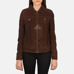 Veste de mode en cuir pour femmes de qualité supérieure, design personnalisé, vêtements d'hiver élégants, manteaux en cuir véritable de haute qualité pour dames - Product Image 2