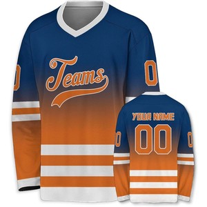 Mayorista Profesional Hockey Sobre Hielo Jerseys OEM Custom Teamwear Impresión Sublimada Durable Poliéster Pro Fit Quick Dry Uniformes - Product Image 4