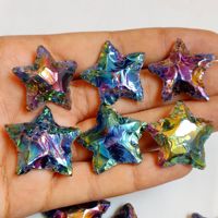 Escultura Ecológica Tallada a Mano con Forma de Corazón, Luna y Estrella, con Aura de Ángel y Piedras Preciosas de la Mejor Calidad, para Feng Shui