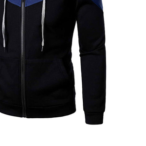 Sweat à capuche zippé d'hiver élégant, écologique et respirant pour homme, avec logo frontal, plusieurs couleurs - Product Image 3