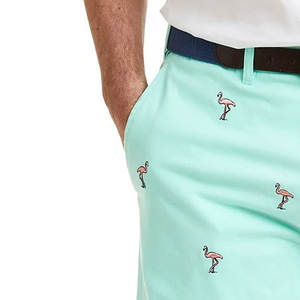 กางเกงขาสั้นปักลำลองสำหรับผู้ชายดีไซน์ใหม่สีพื้นแห้งเร็วฉลากส่วนตัว - Product Image 5
