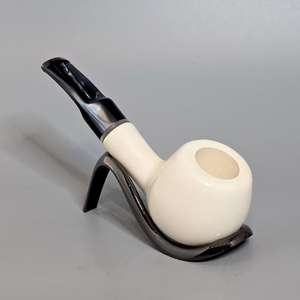 Futeng Vintage Bent Type Frosted Portable Long Stem Pipa para fumar de madera con caja de regalo para hombres y mujeres - Product Image 3