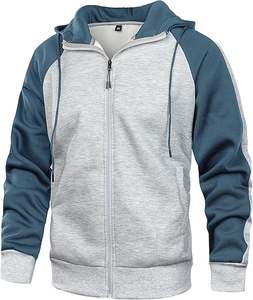 Sudadera con Capucha para Hombre, con Cierre, Cordón Ajustable, Manga Larga, Bolsillos, Estilo Casual - Product Image 1