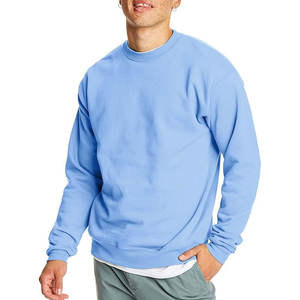 Sweat-shirts pour hommes en coton 100% - Coupe ample - Écologiques - Col rond - Bleu clair - Vente en gros - Collection hiver - Product Image 1
