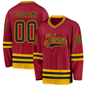 Vente en gros de patrons de couture unisexe de haute qualité personnalisé pour hommes et femmes maillot de hockey sur glace 100% polyester - Product Image 4
