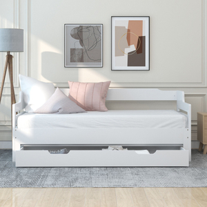 Cama Moderna Extensible Doble <span class=keywords><strong>con</strong></span> <span class=keywords><strong>Cajones</strong></span> de Almacenamiento, Literas Infantiles de Madera Maciza que Ahorran Espacio - Product Image 6