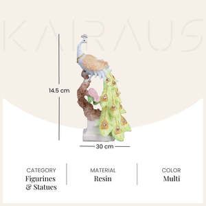 Statue de paon au lever de soleil majestueux, plaque décorative élégante - Product Image 5