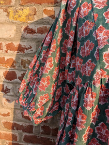 Bloc de main imprimé robe d'été | Robe en coton | Imprimé floral | Fait à la main - Product Image 4