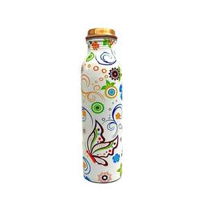 Elegant Design Printed Metal Water Bottle Reusable Leak Resistant Drinking Bottle for Office Travel <b>Gym</b> and Gifting - Product Image 2