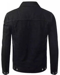 แจ็คเก็ตยีนส์แฟชั่นคุณภาพพรีเมียมสูง ระบายอากาศได้ดี ออกแบบตามสั่ง สำหรับฤดูใบไม้ร่วงและฤดูหนาว สไตล์วินเทจแบบซักล้าง กระดุมสีพื้น - Product Image 6