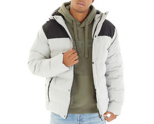 Veste matelassée à bulles surdimensionnée pour homme, personnalisée OEM, pour l'hiver, 100% polyester, col roulé, fermeture éclair, imprimé, respirante - Product Image 1