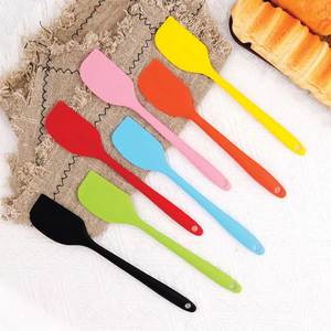 Etiqueta privada mango azul verde Color grande Navidad herramientas para hornear pastel mango largo silicona tarro espátula - Product Image 4