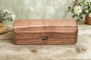 <b>Large</b> <b>Wooden</b> Watch <b>Box</b> For Men Solid Wood Watch Organizer With Glass Lid Personalized Storage Case - Product Image 2