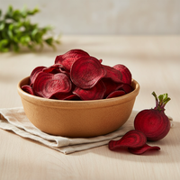 Glee Impex Chips de remolacha horneados, salados y bajos en grasas, 50g |   Snack Vegetal Natural Semiblando |   Empacado con Nitrógeno para Mayor Frescura