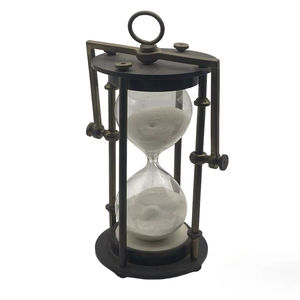 Sablier minimaliste en métal, design épuré, décoration de bureau, table, style simple et élégant, porte-sable, accent, style moderne - Product Image 1