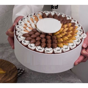 Tazón de mesa moderno para chocolate, tazón de chocolate de metal gris de calidad superior, tazón de catering dulce de chocolate para bodas al por mayor - Product Image 3