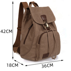 กระเป๋าเป้สะพายหลังแฟชั่นสำหรับผู้หญิง ฤดูร้อน กันน้ำ พกพาสะดวก ความจุขนาดใหญ่ ป้องกันการโจรกรรม กระเป๋าสะพายไหล่ลำลอง สำหรับเดินทางท่องเที่ยวกลางแจ้ง ทำจากผ้าแคนวาส - Product Image 3