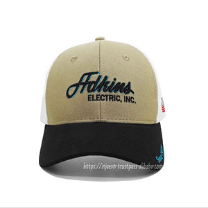 2024 Design Logo brodé personnalisé 6 panneaux camionneur casquette de Baseball en maille Snap Back réglable pour les performances sportives en plein air - Product Image 1