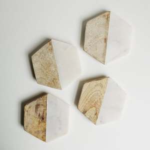 Posavasos de Madera de Lujo Hechos a Mano, Ecológicos, de Grado Alimenticio, Diseño Indio, Personalizables, Venta al Por Mayor - Product Image 3
