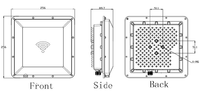 Lecteur de cartes de contrôle d'accès étanche IP65 en ABS, gestion des véhicules, longue portée 33dbm, interface RS232, fréquence 860-960MHz