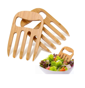 Cuillère à salade à la main en bois naturel Cuillère de service à manger en bois de forme ronde et taille personnalisée Offre Spéciale - Product Image 5