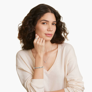 Premium <b>Solid</b> 925 <b>Silver</b> Necklace Fine Chain Tennis Style Round Cut Moissanite Diamonds Elegant Jewelry Gift for Women - Product Image 5