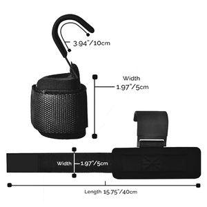 Bande de poignet robuste de haute qualité meilleurs crochets de sangle d'haltérophilie pour l'entraînement et l'entraînement en salle de sport - Product Image 5