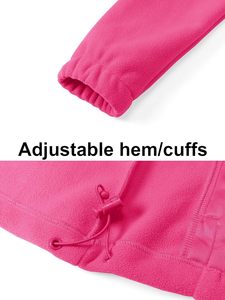 Veste polaire respirante grande taille pour femme avec fermeture éclair en tissu polaire doux léger et poches pour la randonnée hivernale - Product Image 4