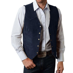 Chaleco de cuero de vaca hecho a medida a la moda para hombre, chaleco de cuero ajustado hecho en Pakistán, buena calidad - Product Image 3