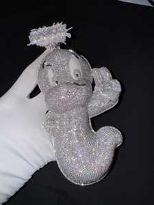 Colgante de Oso Teddy 3D Estilo Vintage con Incrustaciones de Diamantes Moissanite, Plata S925, Cadena Chapada en Oro, Nombre Personalizado - Product Image 6