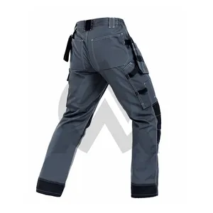 Mens Casual Straight Long Work Wear Trousers Pants Outdoor Hiking Camping Multi Pockets Workwear Trouser Safety Wear for Men