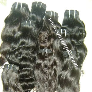 Cheveux indiens naturels remy, tissage fait à la machine 100% pure et vierge Cheveux hai de bonne qualité, couleur naturelle - Product Image 1