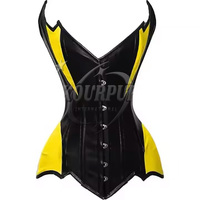 Tops de corsé de cuero Vintage para mujer, ropa moldeadora Sexy de talla grande con características transpirables, edición moderna de clase alta