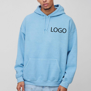 Sudadera con capucha de algodón de alta calidad, gruesa, lisa, oversize, con cremallera, bordada, para hombre, holgada, de forro polar, con hombros caídos, 2026 - Product Image 1