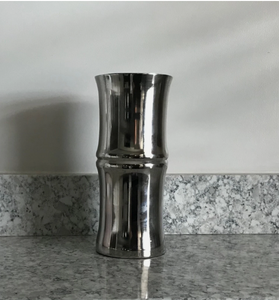 <b>Large</b> Glossy Flower Pot in <b>Mirror</b> Finish for Grand Banquets <b>White</b> Metal Vase Floral Centerpiece Weddings flower vase - Product Image 3