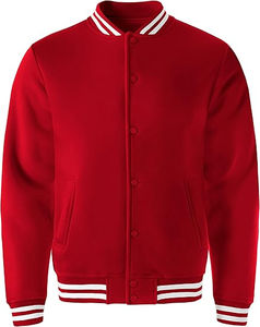 Chaqueta clásica de alta calidad para hombre con cuello a rayas y botones Letterman Varsity School para hombre, bolsillos con capucha, tela tejida - Product Image 1