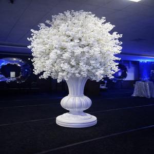 Pot de fleur blanc de fibre de mariage pour la décoration - Product Image 1