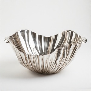 Hand-Forged Aluminium Fruit Tray with Beaded Edging, Designer Weight and Artistic Form Ideal for Luxe Living Spaces - Product Image 6